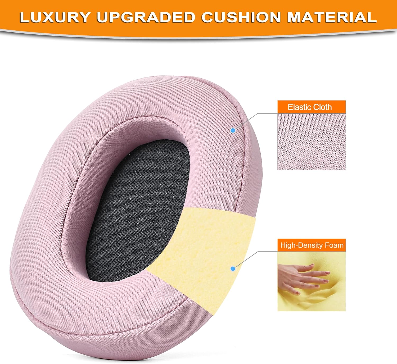 Defean Cloth Ear Pads for Skullcandy Crusher 540/Hesh 3/Headphone-Pink image 3