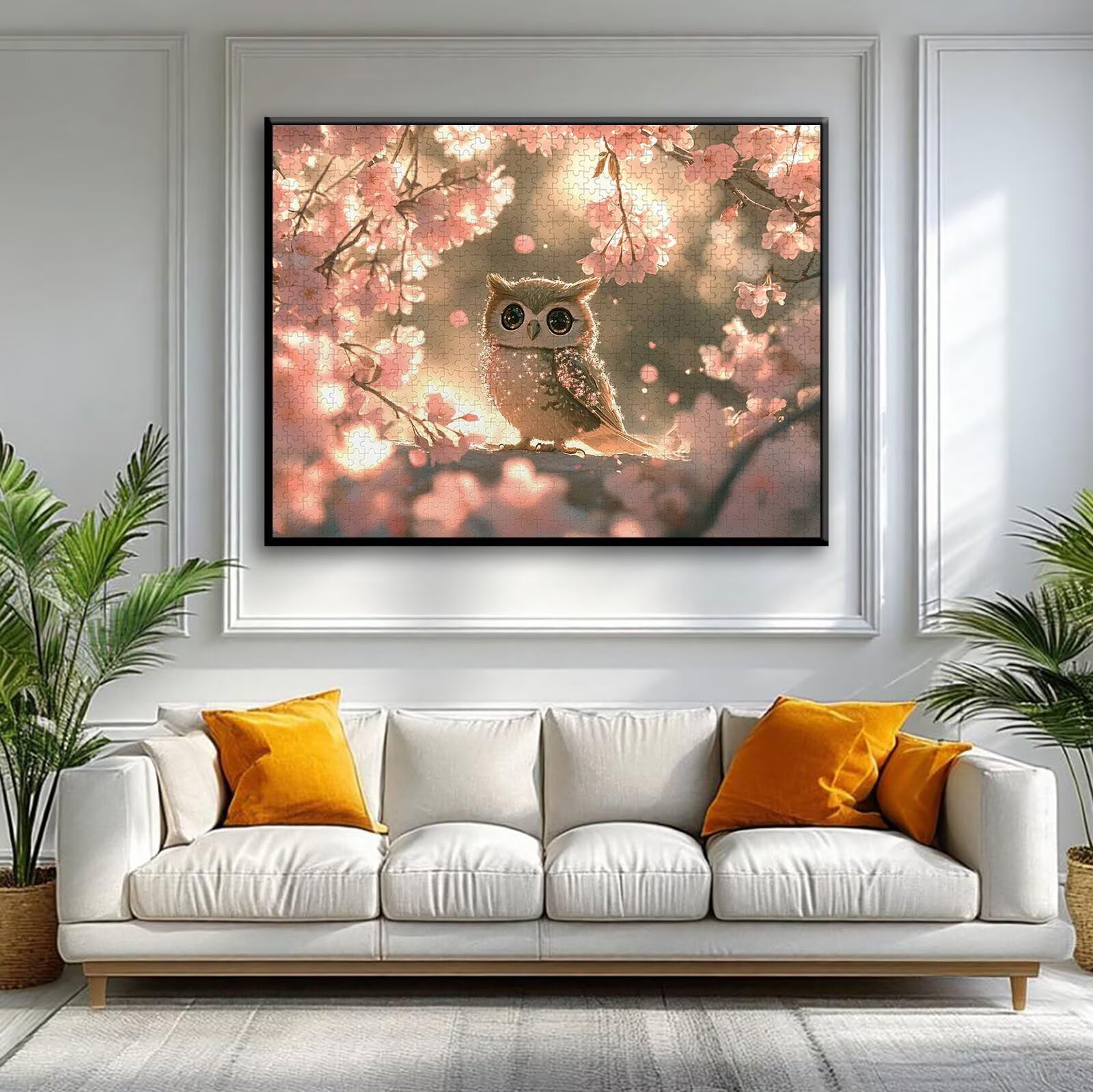 Puzzle sowa puzzle 2000 sztuk kwiat, niemożliwe łamigłówki, drewniane układanki dla dorosłych układanki, gry logiczne dla całej rodziny z redukcją ciśnienia, prezenty dla kobiet mężczyzn U-2