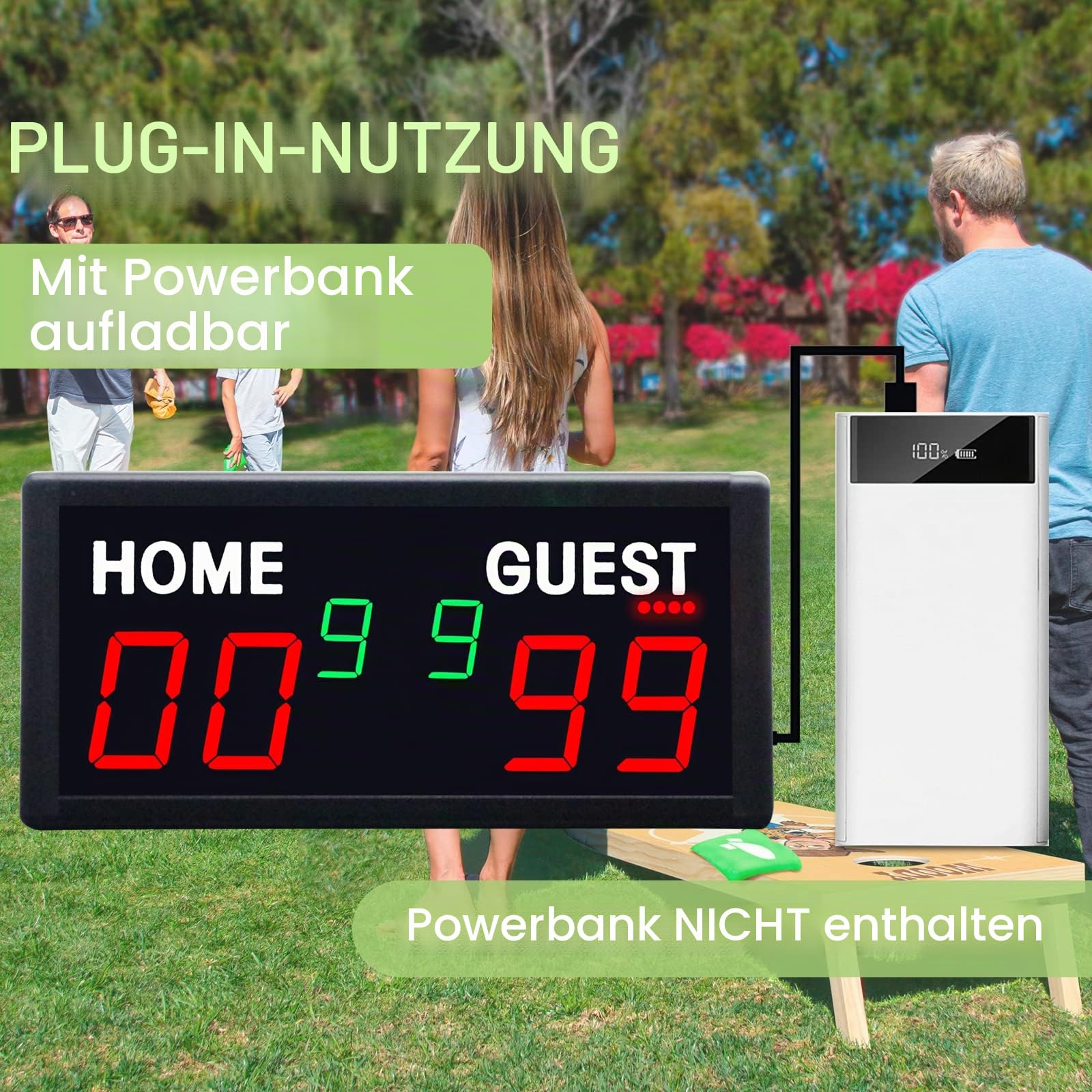 YZ LED Digitale Anzeigetafel Elektronisch, Scoreboard Digital, Tischtennis Zähler, Tennis Punktezähler Digital, Volleyball Zähltafel, APP&Fernbedienung