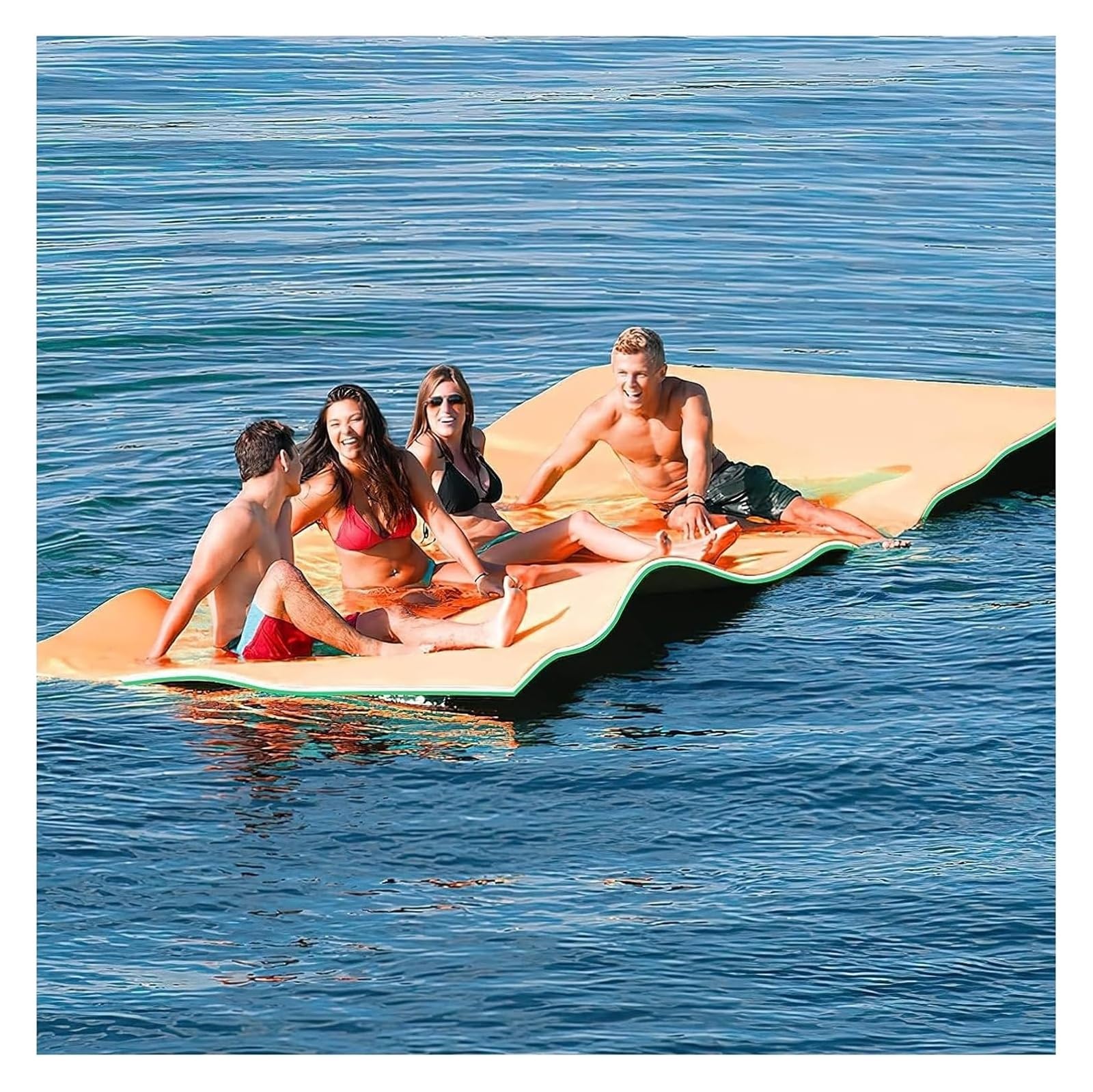 Tappetino Galleggiante per Acqua, Tappetino Galleggiante for Lago, Piscina e Mare, tappetini galleggianti in Schiuma for l'acqua(Orange,2.7mx1.3mx3.3cm)