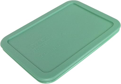 Pyrex 7210-PC (3-Cup) Light Green Food Storage Lid - Made in USA | BPA-Free Plastic | Rectangle Shape | Replacement Cover | Secure Seal | Top-Rack Dishwasher Safe