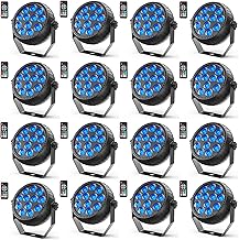 Rechargeable Stage Lights, 2200mAh Battery Powered LED Par Lights with Remote & Sound Activated, 12 RGB Portable Uplights for Events Wedding Party Club Concert 16Packs