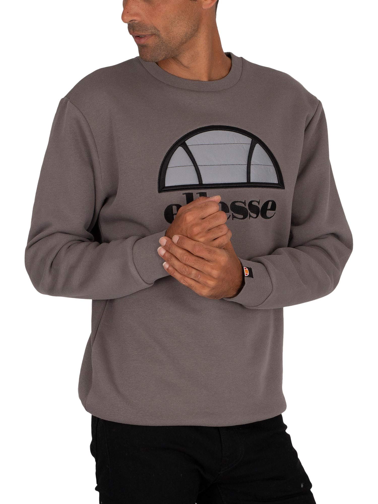 Ellesse Manto Sweatshirt Felpa, Uomo, Dark Grey, XS