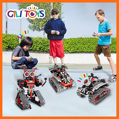 Miniatura 2 de GILI Robot Building - Kit de construcción de control remoto de regalo STEM para niños 8-12 - 3 en 1 juguetes educativos para niños de 6 7 8 9 10 11