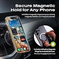 Vista 4 de Statik HyperMount® Vacuum Phone Mount - Magnetic Phone Holder, Vacuum Seal Car Phone Mount, Use It on Smooth Surfaces, Compatible with Apple