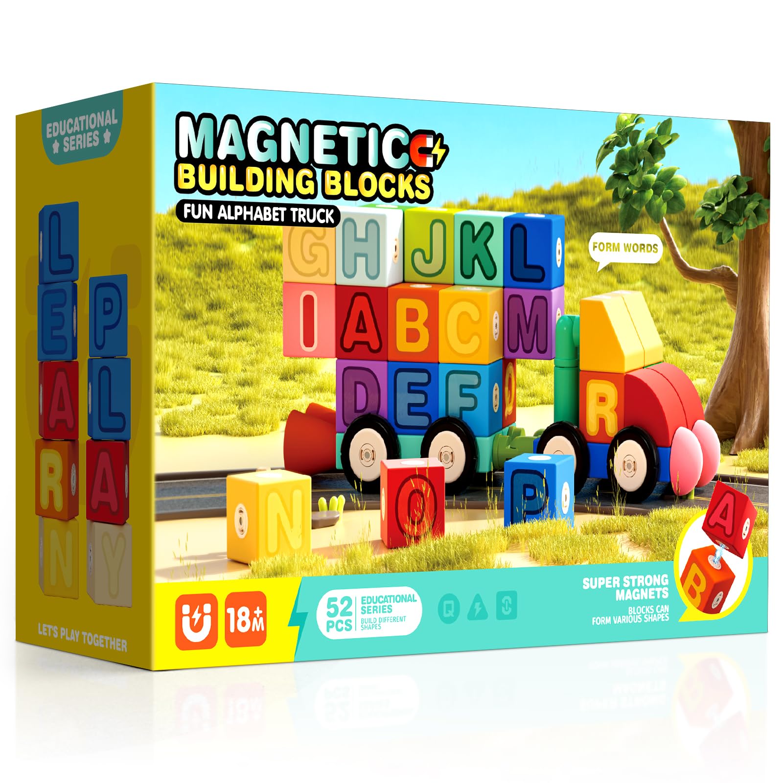 Amazon.com: Joyfresh ABC Foam Magnetic Blocks for Toddlers, 52pcs