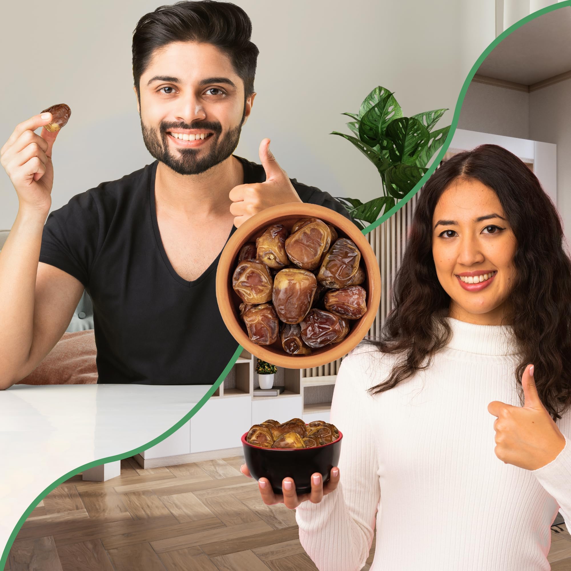 Sunnah Shop® Sukkari daktyle Rotab Royal 3 kg z Qasim - Superfresh & extra soft | świeże zbiory | wyjątkowy smak karmelowy | 100% naturalny - bez dodatków