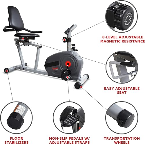 Miniatura 4 de Sunny Health & Fitness Bicicleta reclinada Essential Interactive Series - SF-RB422903