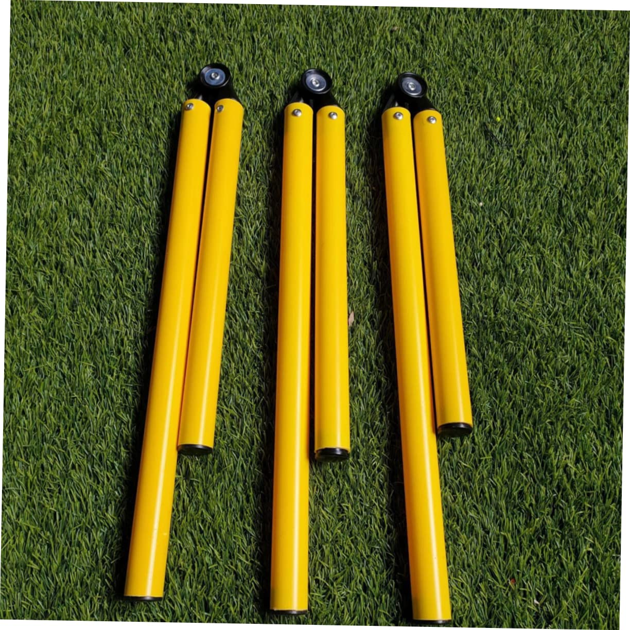 6 Pcs Football Training Rod Folding Soccer Sign Soccer Agility Training Tool Soccer Drill Equipment Hurdling Training Poles for Training Football Supplies Football Tool