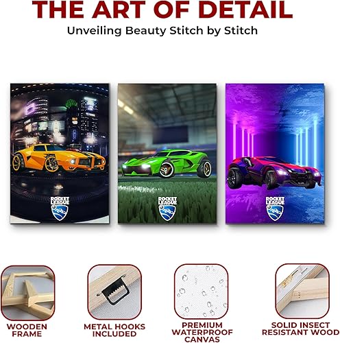 Miniatura 4 de Mavis - Juego de 3 lienzos de pared de 16 x 24 pulgadas, arte de pared con marco de madera e impresión HD  Decoración de pared moderna para regalo