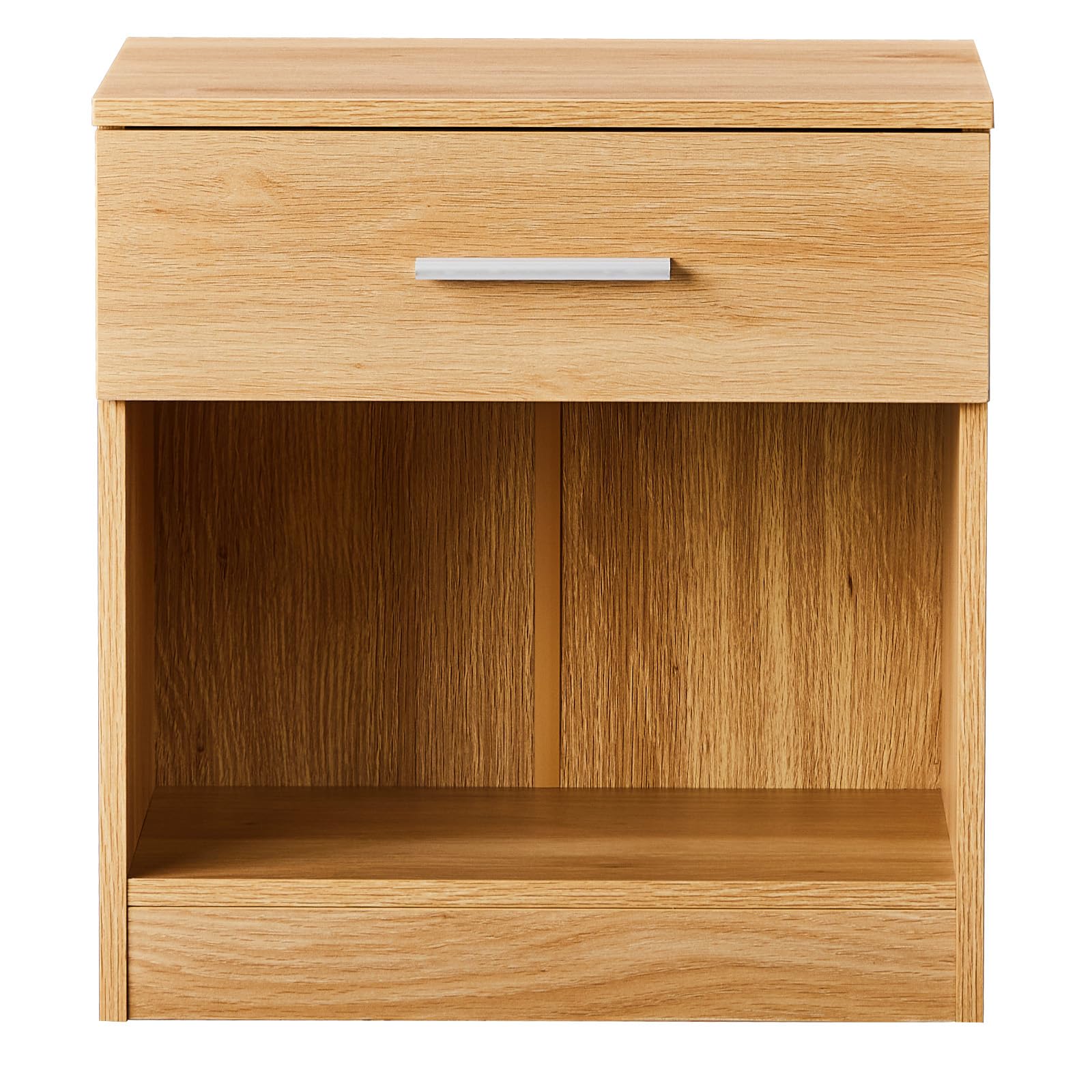 Table de Chevet Lot de 2, Table de Nuit, Commode Chambre avec 1 Tiroir, Convient pour Salon, Chambre, 39 x 29 x 41 cm (2, Chêne)