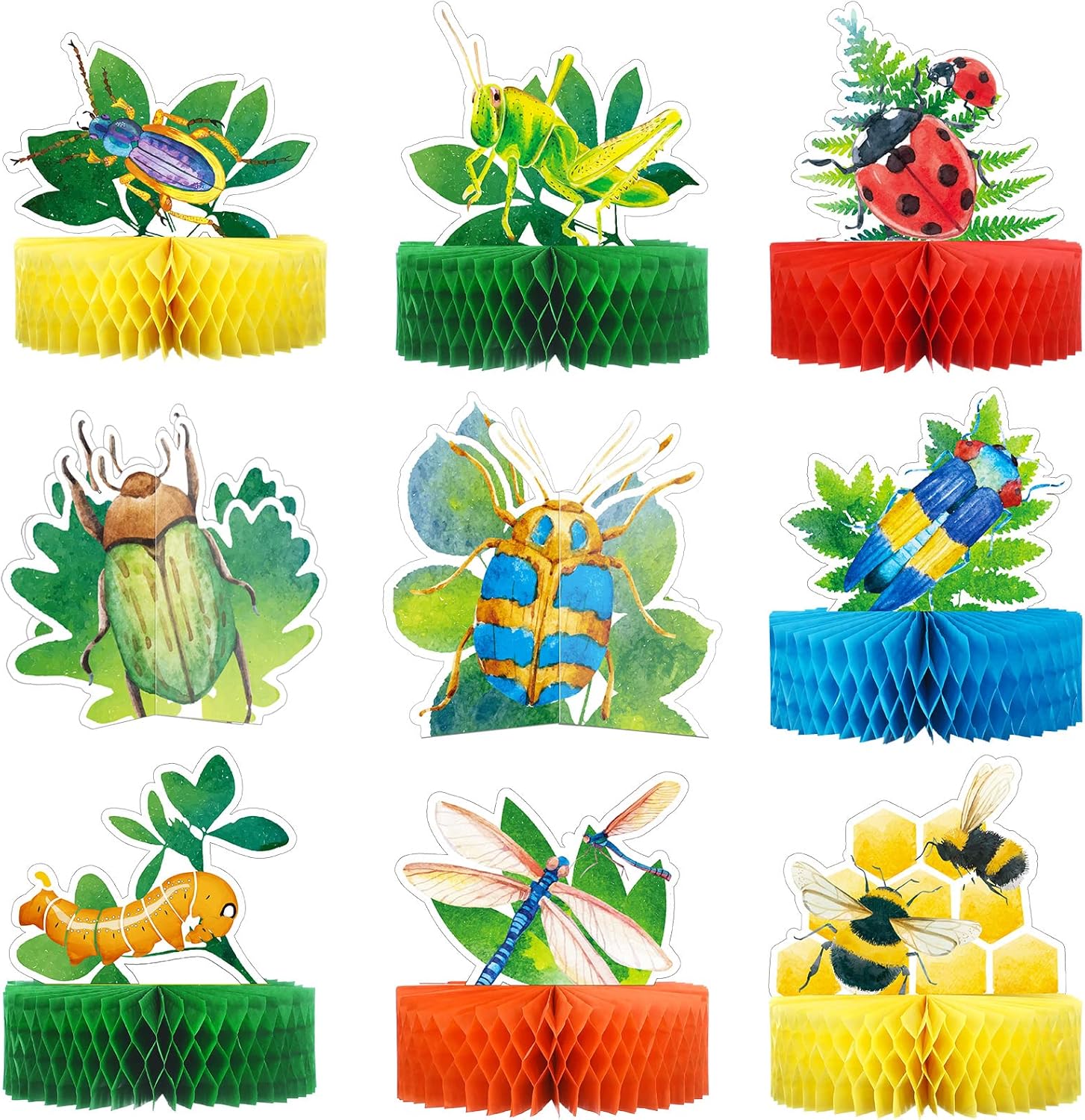 9 Pcs Summer Bugs Party Decorations Bug Themed
