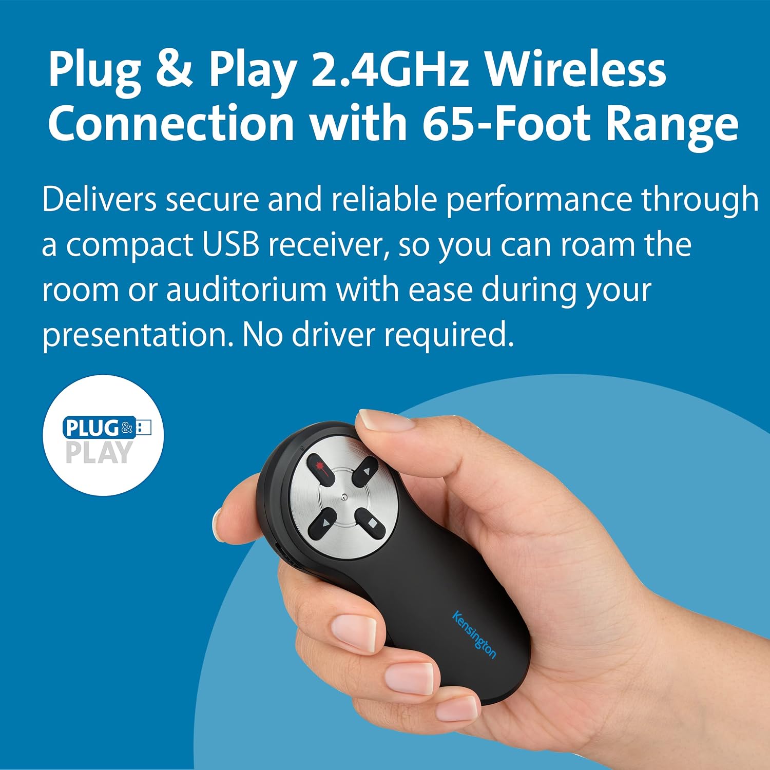 Kensington Wireless Presenter with Red Laser Pointer (K33374USB)
