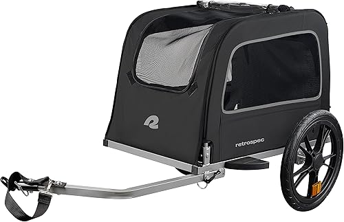 Miniatura 9 de Retrospec Rover Waggin' - Remolque de bicicleta para mascotas, para perros pequeños y medianos, marco plegable con ruedas de 16 pulgadas,