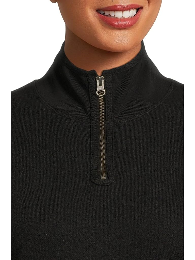Black Mod-o-doc Long Sleeve Half-zip Funnel Neck Sweatshirt