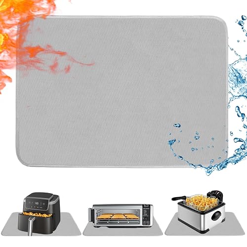 TOHONFOO Heat Resistant Mats for Countertop & Air Fryer 18x15 in Gray
