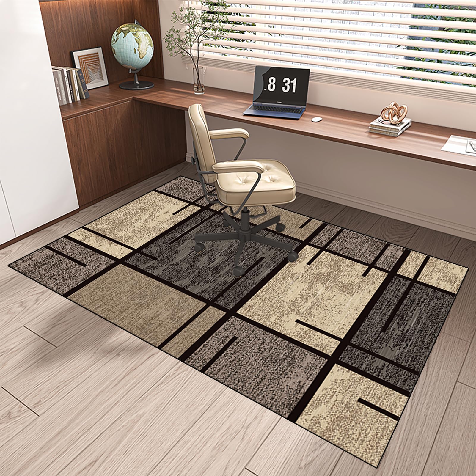 MXOUAJ Office Chair Mat for Carpet Floors Non-slip Gaming Chair Mat for Carpet & Wooden Floors Carpet Protector Chair Mat Easy to Clean Floor Protection Mat for Hard Floors 140 x 180 cm