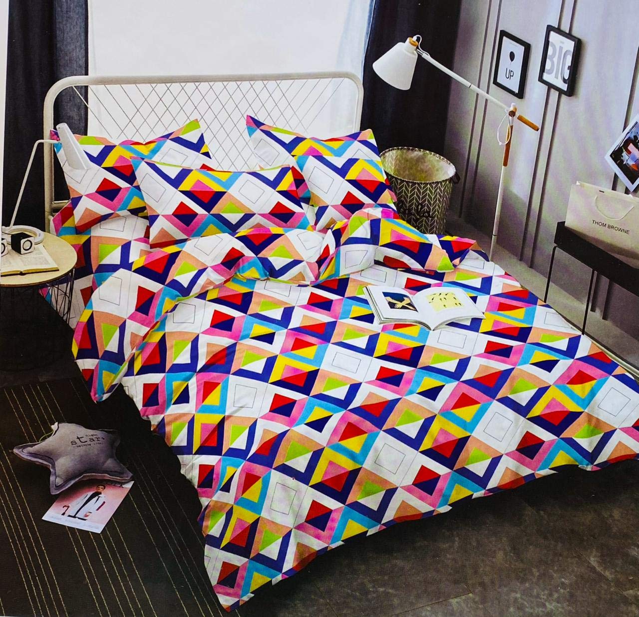 Oswal Bed Sheet 3D Print 100 Glace Cotton Comfort King Size Tradition