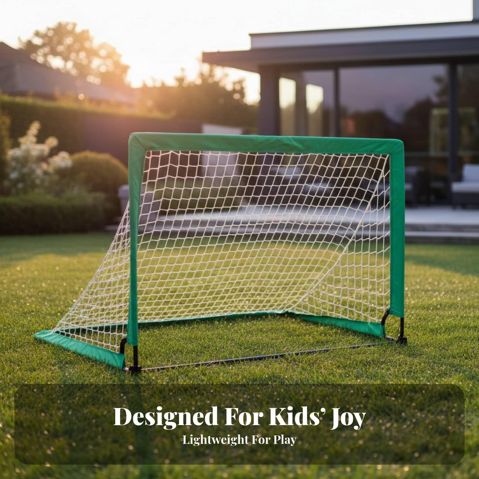 Porta da Calcio Portatile Stabile e Robusto Porta da Calcio Pieghevole Materiali Durevoli Attrezzatura Sportiva per Esterno, Allenamento, Giardino, Blu