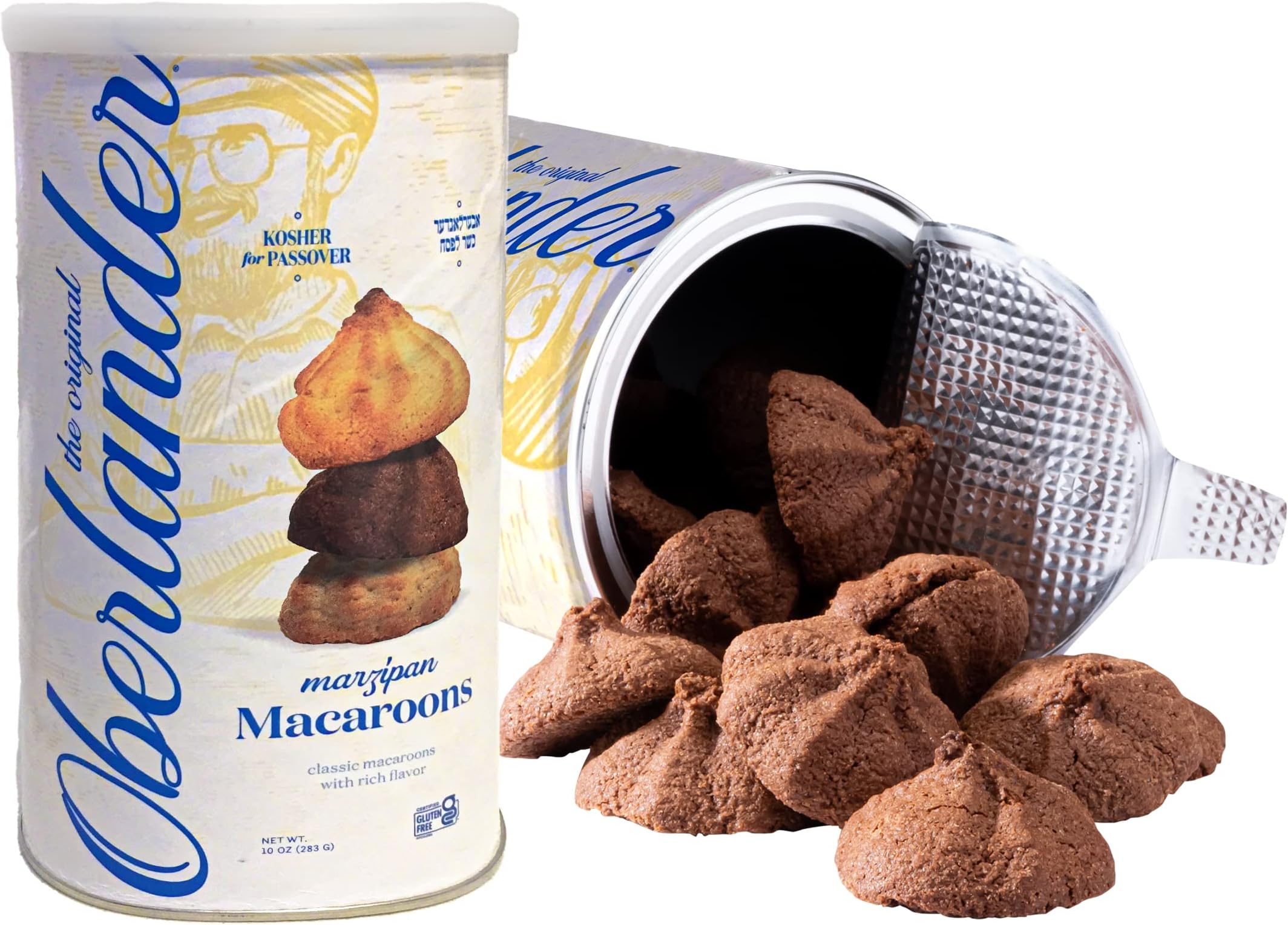 Oberlander Gluten Free Marzipan-Based Macaroons | Tasty, Starch-Free Sweet Small Cake Cookie Contains No Gluten, Soy, Dairy, Lactose, Starch or Trans Fat | Certified Kosher For Passover | 10 Ounces