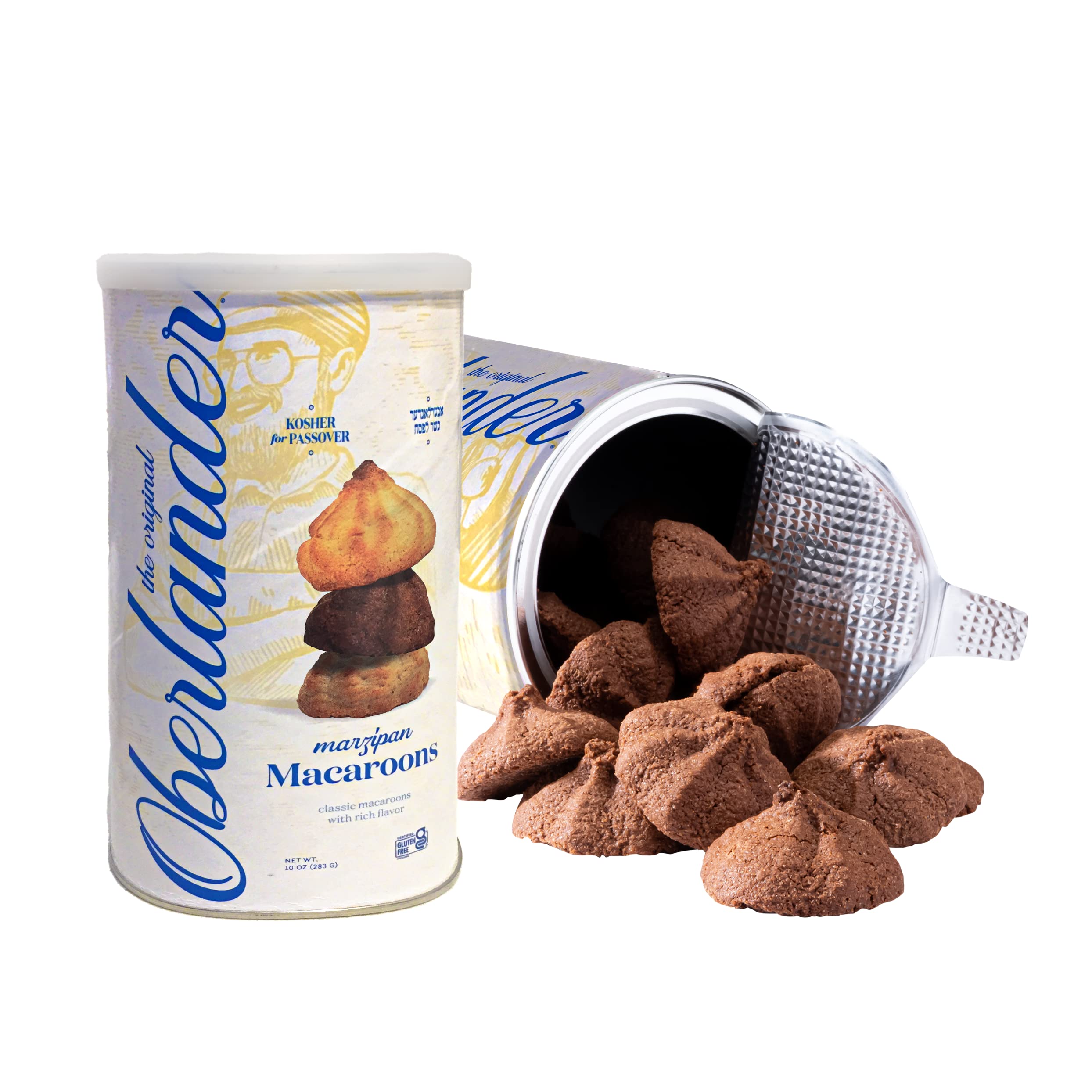 Oberlander Gluten Free Marzipan-Based Macaroons | Tasty, Starch-Free Sweet Small Cake Cookie Contains No Gluten, Soy, Dairy, Lactose, Starch or Trans Fat | Certified Kosher For Passover | 10 Ounces