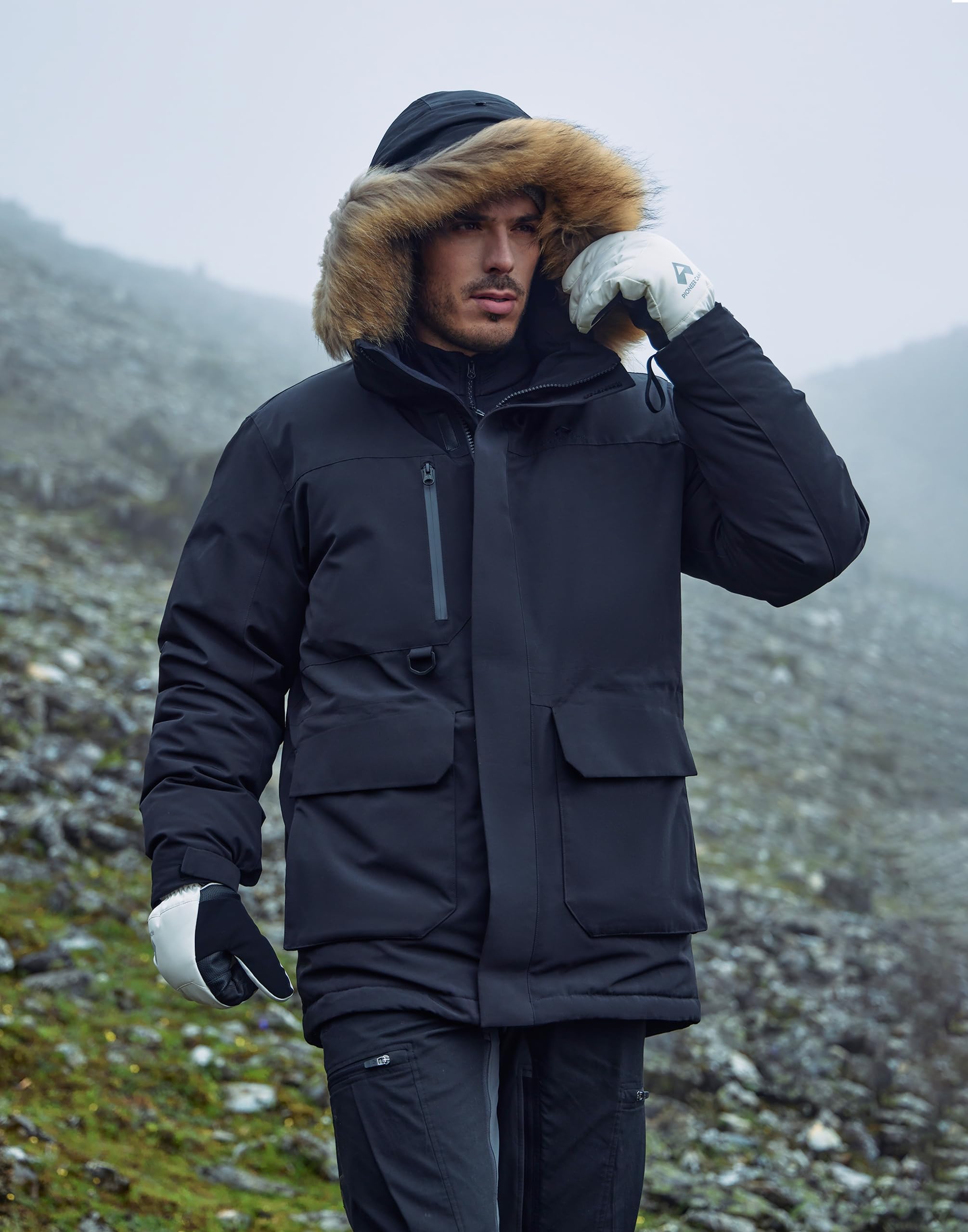 Pioneer Camp Herren Winterjacke Parka – Warm Wasserdicht für Outdoor & Alltag