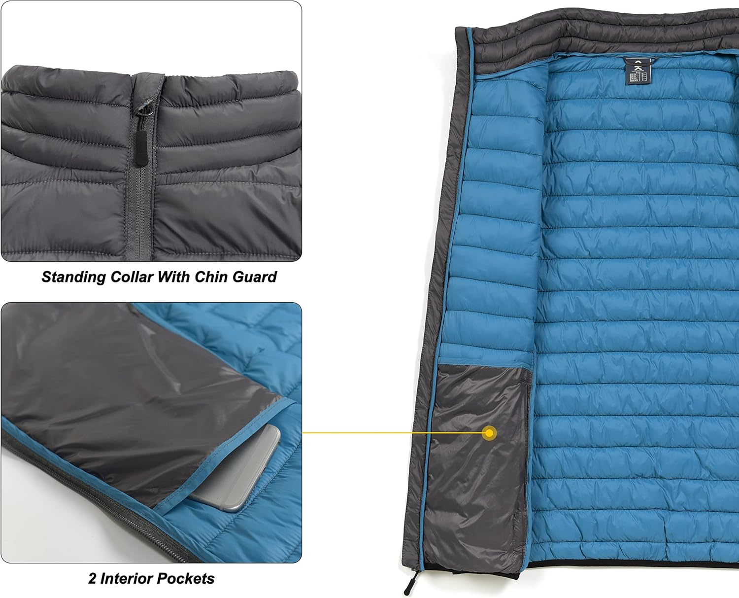 Little Donkey Andy Men's Lightweight Warm Puffer Vest Outdoor Sleeveless Jacket for Golf Hiking Casual Travel - Image 5