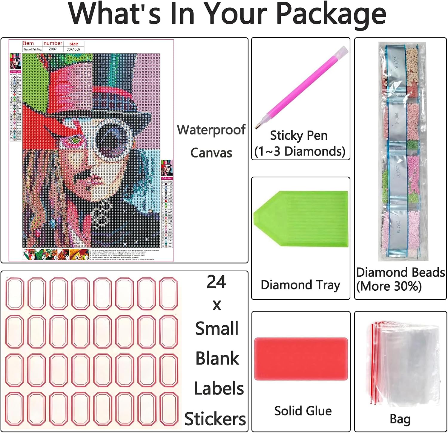Shouruihua Diamond Painting Kits, Four Unique Personalities Diamond Art Kit image 2