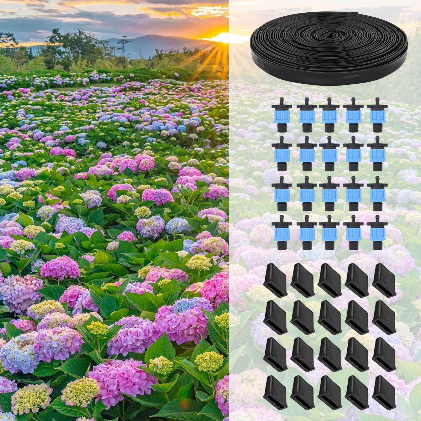 di irrigazione da giardino, di irrigazione automatico regolabile | Risparmio idrico, resistente alle intemperie, forniture da giardinaggio per orto, coltivazione, aiuole