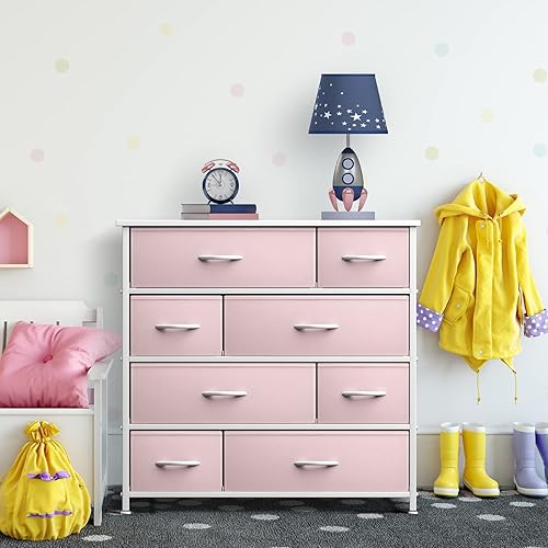 Miniatura 6 de Cómoda Sorbus con 8 cajones mesita de noche y mesa auxiliar para el hogar accesorios de dormitorio oficina dormitorio universitario estructura de