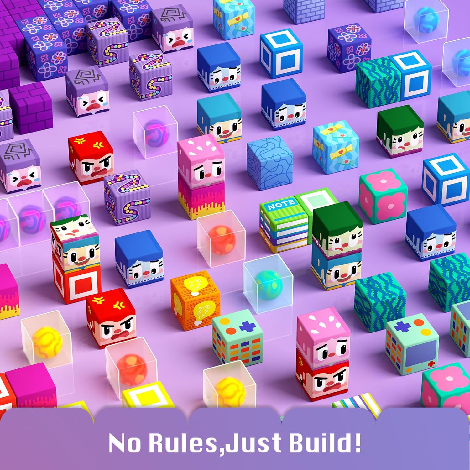 GobiDex 100PCS Magnetic Building Blocks for Kids 3+, Montessori Sensory Toys with Rolling Balls, STEM Educational Gift for Boys and Girls - Image 5