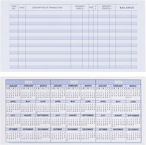 Paquete de 10 registros de cheques, registros de cheques para cheques personales, libros de registro de transacciones en blanco para pequeñas