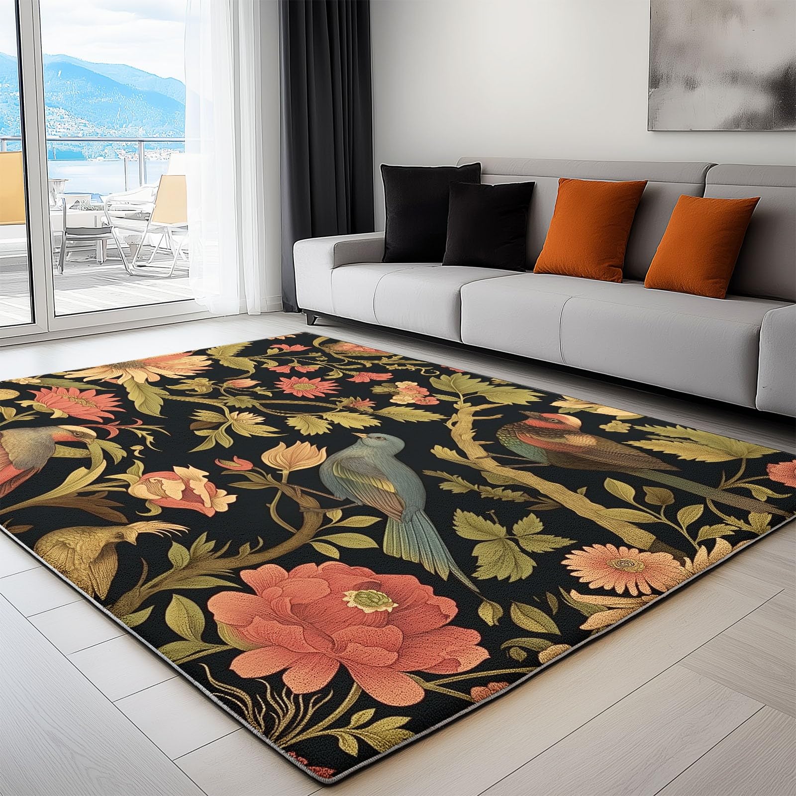 Vloerkleed voor de woonkamer, 180 x 270 cm, tropische
