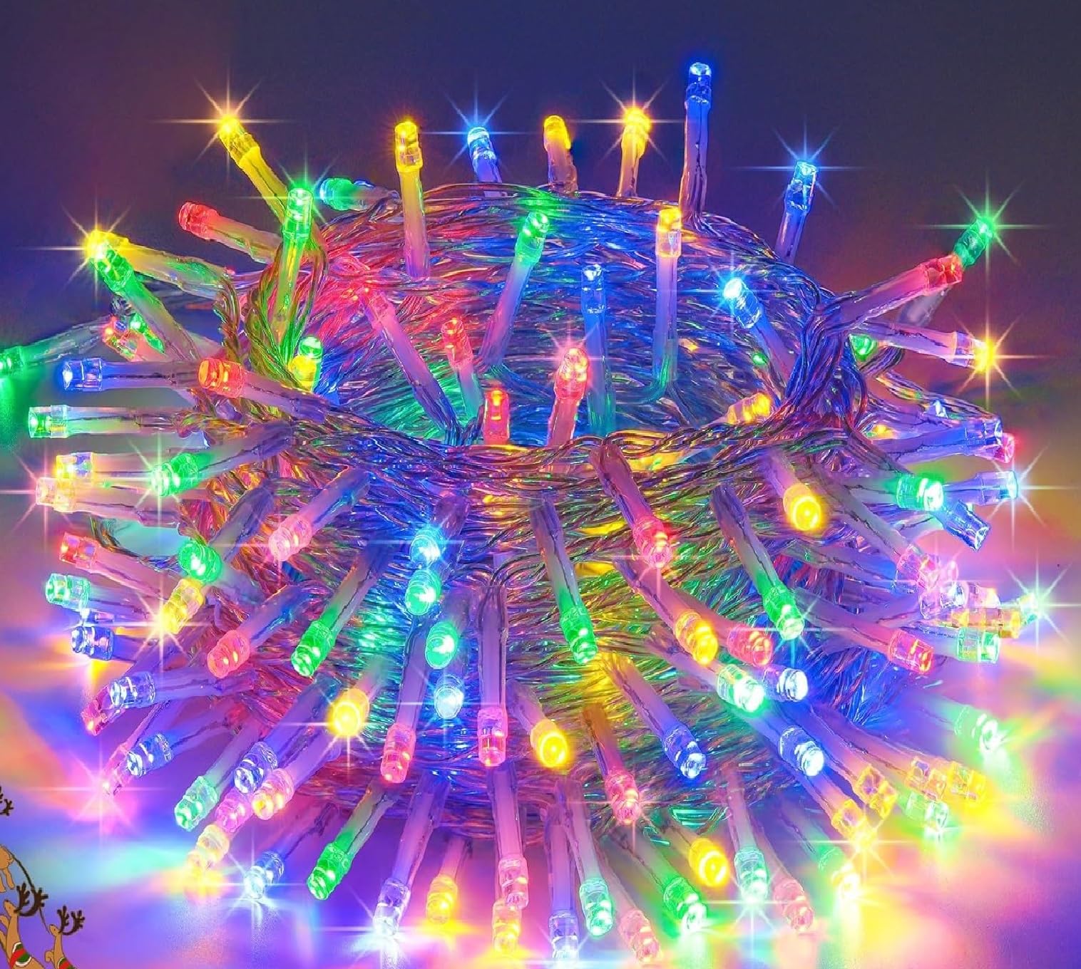JSTBUY LABEL 100ft Multicolor Diwali Lights Indoor Outdoor Decor, 90 LED String Serial Light with 8 Modes Plug-in, Colorful Christmas String Fairy Light for Home, Xmas Tree, Durga Puja (30 Meter) (B0DHP6XH3J) Amazon Price History, Amazon Price Tracker