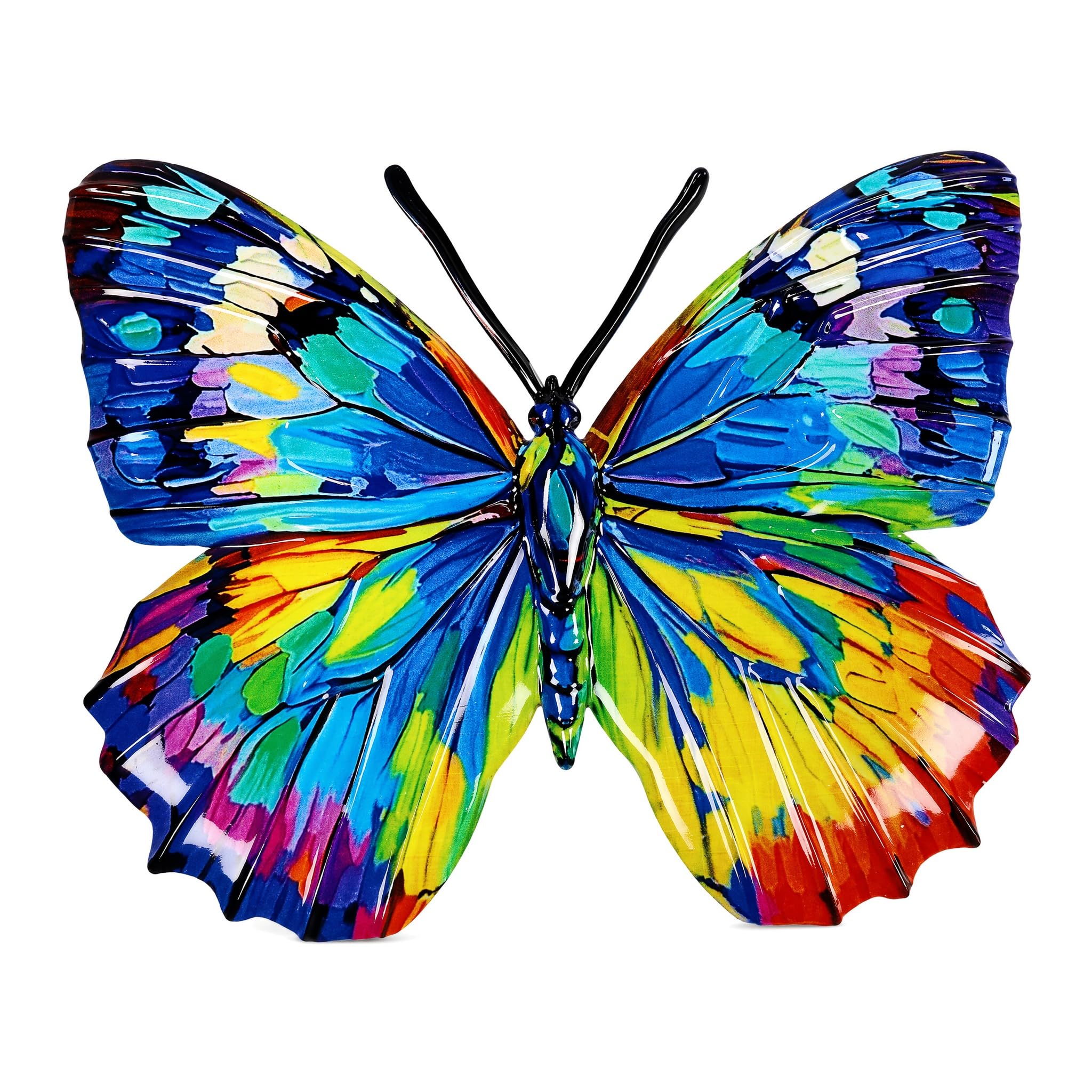 MIGIFTDY Large Metal Butterfly Garden Wall Decor Outdoor, Exterior Patio Yard Porch Backyard Wall Art Decor, Indoor Living Room Bedroom Wall Hangings Decorative Accessories