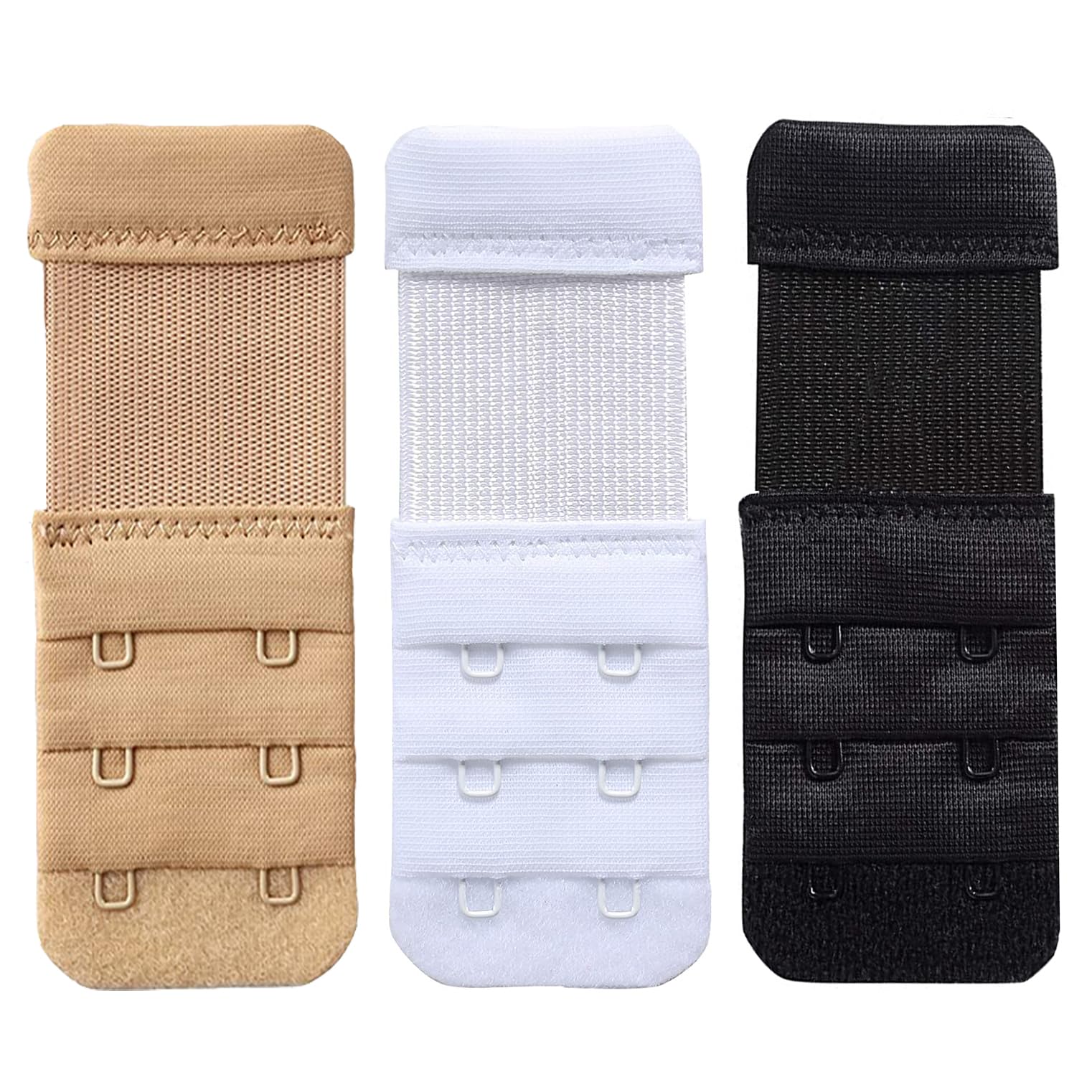 prime cart Women Bra Extender, Bra Extender 2 & 3 & 4 Hook 3 Row Band Multi Size Lady’s Breathing Room Soft Comfortable Elastic Extension Strap. (ASSORTED, 2 HOOK 3 RAW)-picture-18
