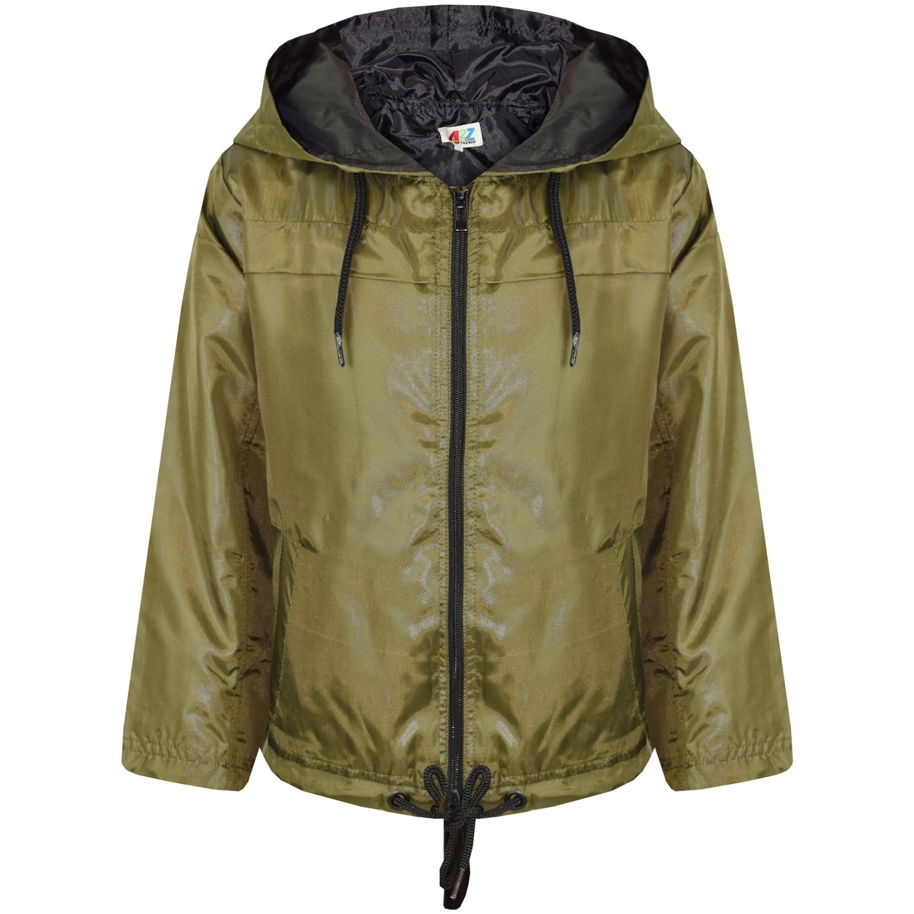 A2z 4 Kids Girls Olive Boys Raincoats Jackets Kids Lightweight Kag Mac- Raincoat Jacket 449 13