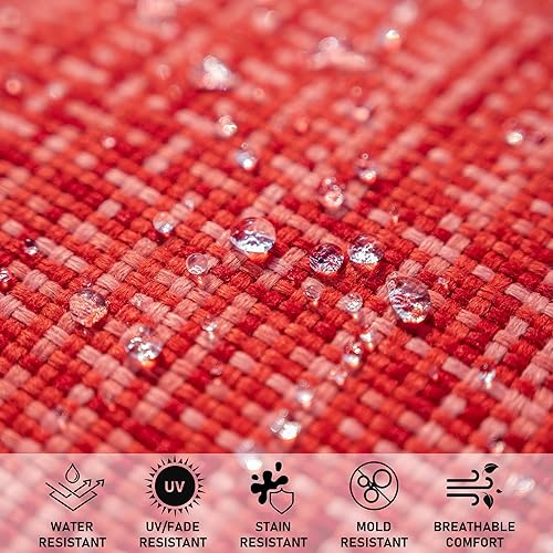 Miniatura 10 de HPUK Juego de 2 fundas de almohada impermeables para exteriores, 12 x 20 pulgadas, fundas decorativas de cojín de jardín para patio, tienda de