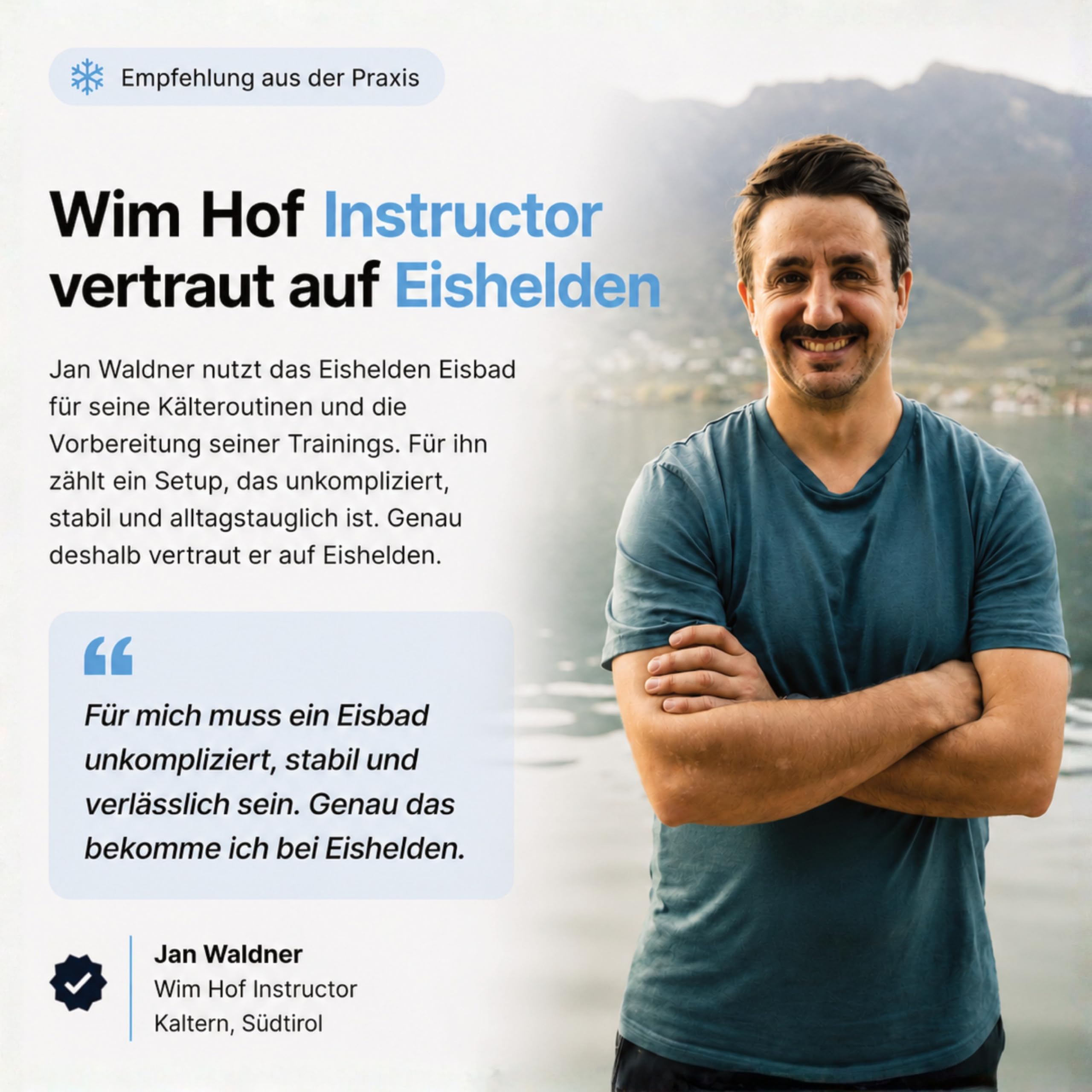 Eisbad Pro Modell (90 cm Ø) Komplettset - Kryotherapie für Sportler & Profis, erleben Sie die regenerative Kälte zu Hause - Eistonne mit 5 cm dicken Isolierschicht