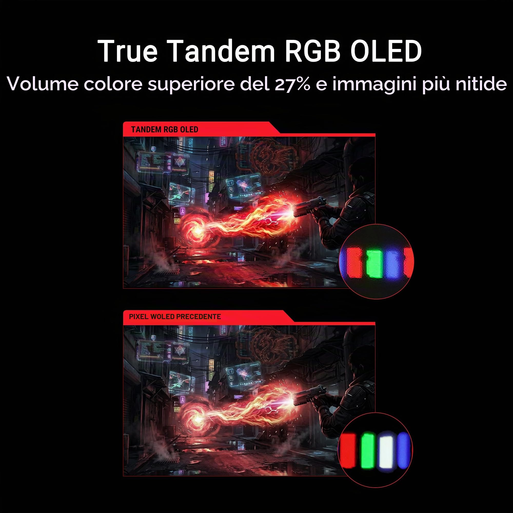 ASUS ROG SWIFT OLED PG32UCWM, Monitor Gaming da 31,5" WOLED, Nero