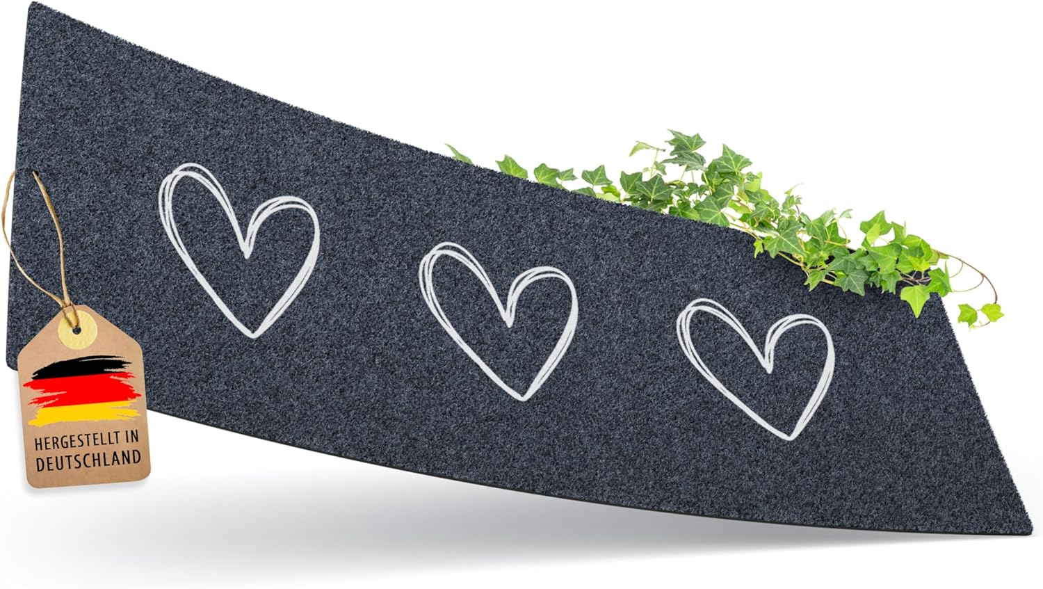 ElbFuchs [New] Doormat I 100 x 35 cm with Hearts [Extra Non-Slip & Washing Machine Suitable] Doormat Out of doors and Indoor I Door Mat Doormat | Shoe Parking House