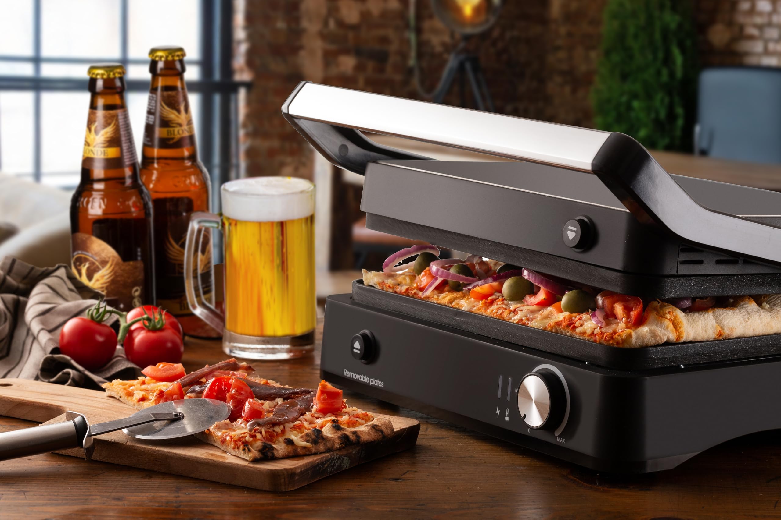 Ariete 1934 MetalGrill 3in1, Griglia elettrica per grigliate miste, 2000W, 3 modalità di cottura, Piastre antiaderenti, Silver/Black