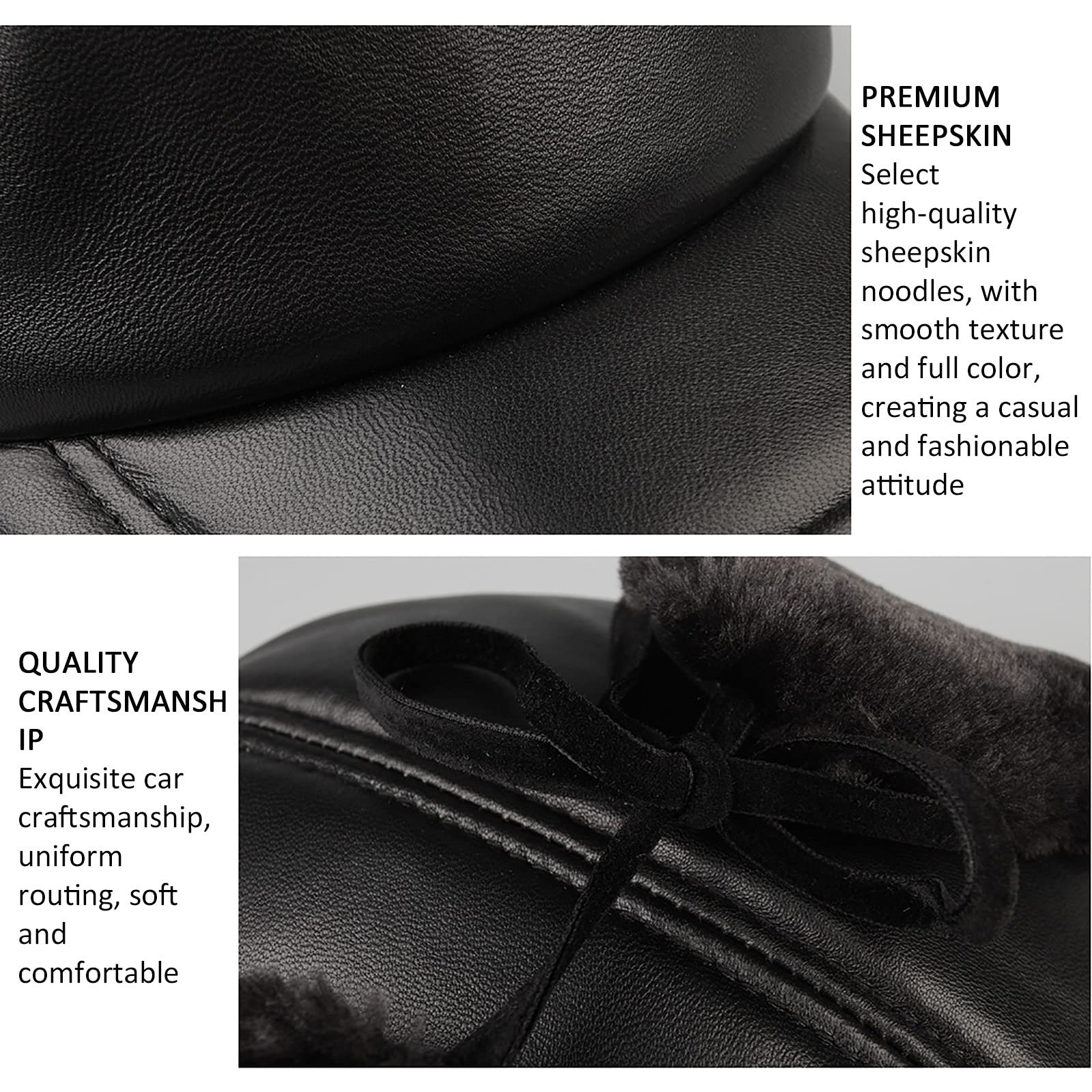 G&F Uomo Trooper Hoed Pelle Spessore Cappello Baseball con Paraorecchie, Bomberhats Antivento Inverno