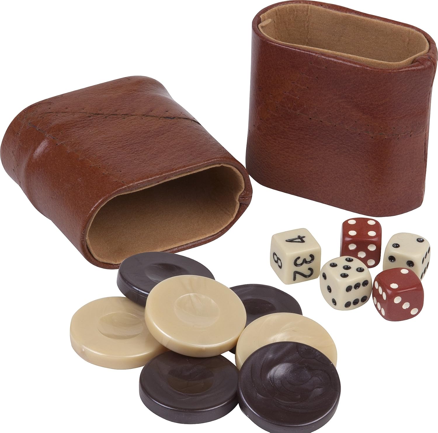 Aristotle Acrylic Marbleized Backgammon Checkers from