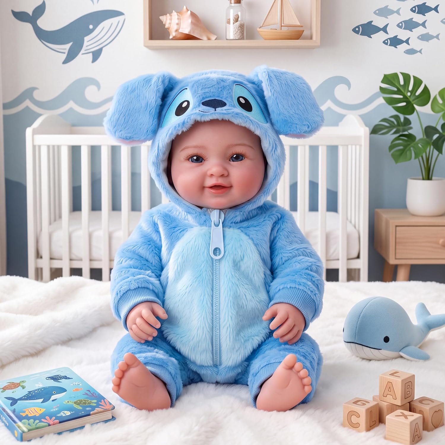 BABESIDE Baby Dolls, 15 Inch Realistic Baby Doll with Bendable Ears