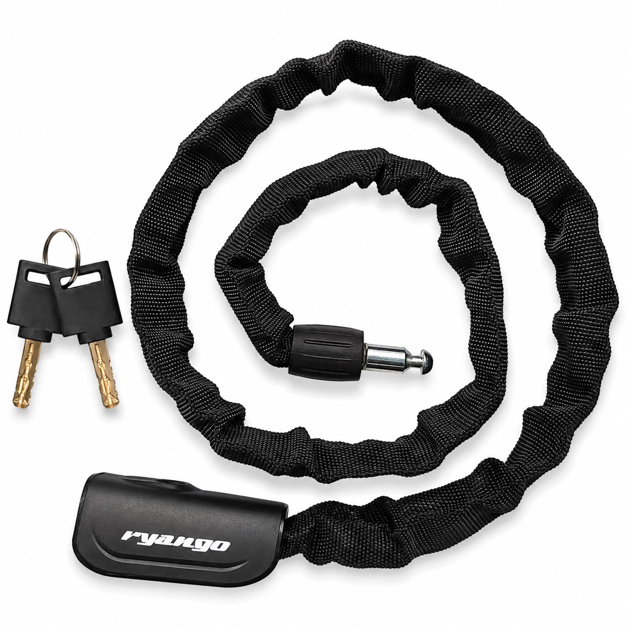 Heavy Duty Anti Theft Bike Chain Lock, 2 Keys - Bicycle, Motorcycle, E-Bike, Scooter, Gate, Door, Fence