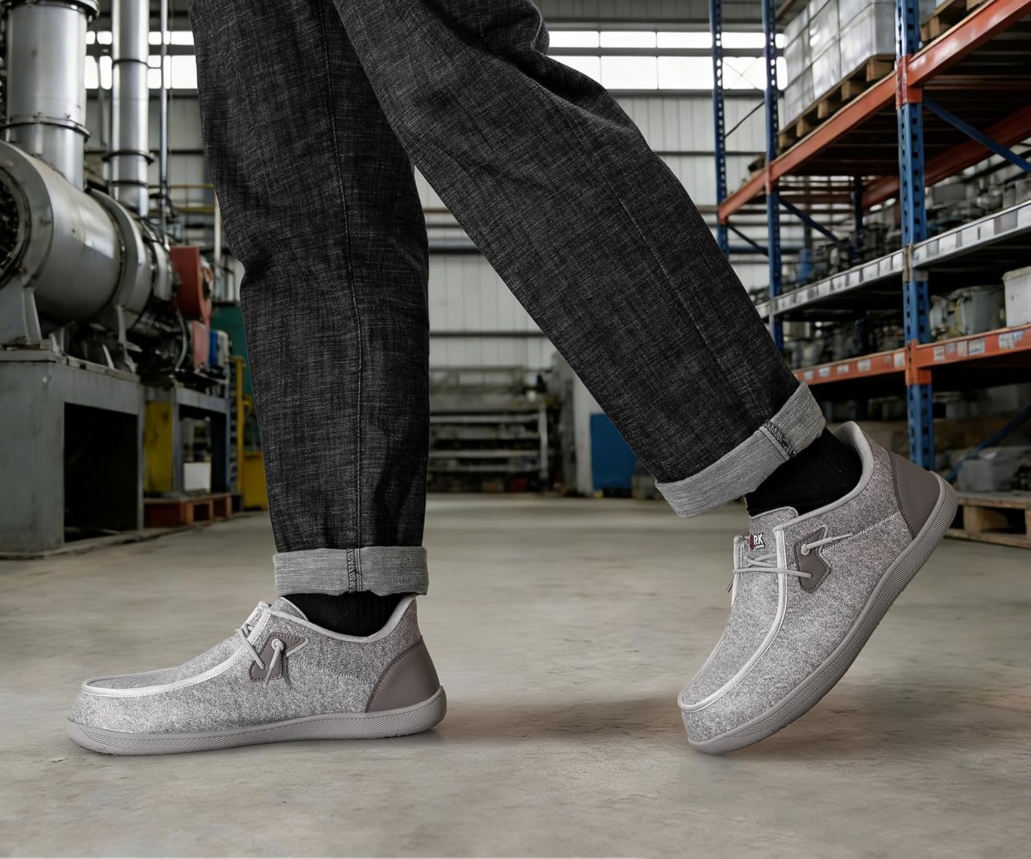 LARNMERN Waterproof Steel Toe Shoes Men Slip On Work Sneakers Lightweight Safety Loafers Comfortable - Image 2