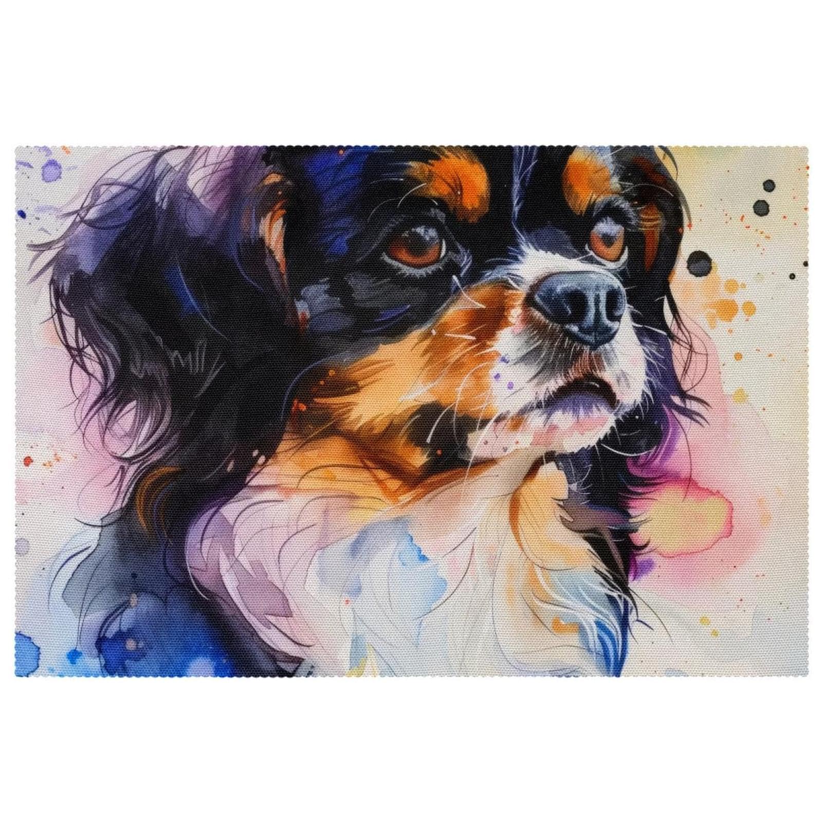 Cavalier King Charles lot de 6 sets de table cadeau pour amoureux de chiens