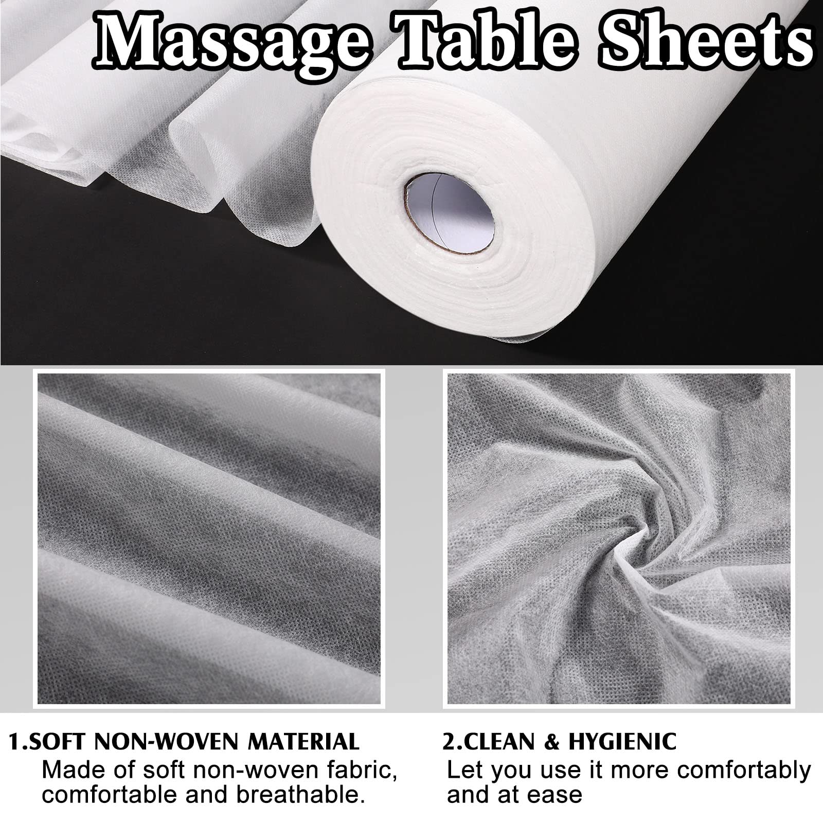 Disposable Non-Woven Massage Table Sheets, 32 x 71 Inches