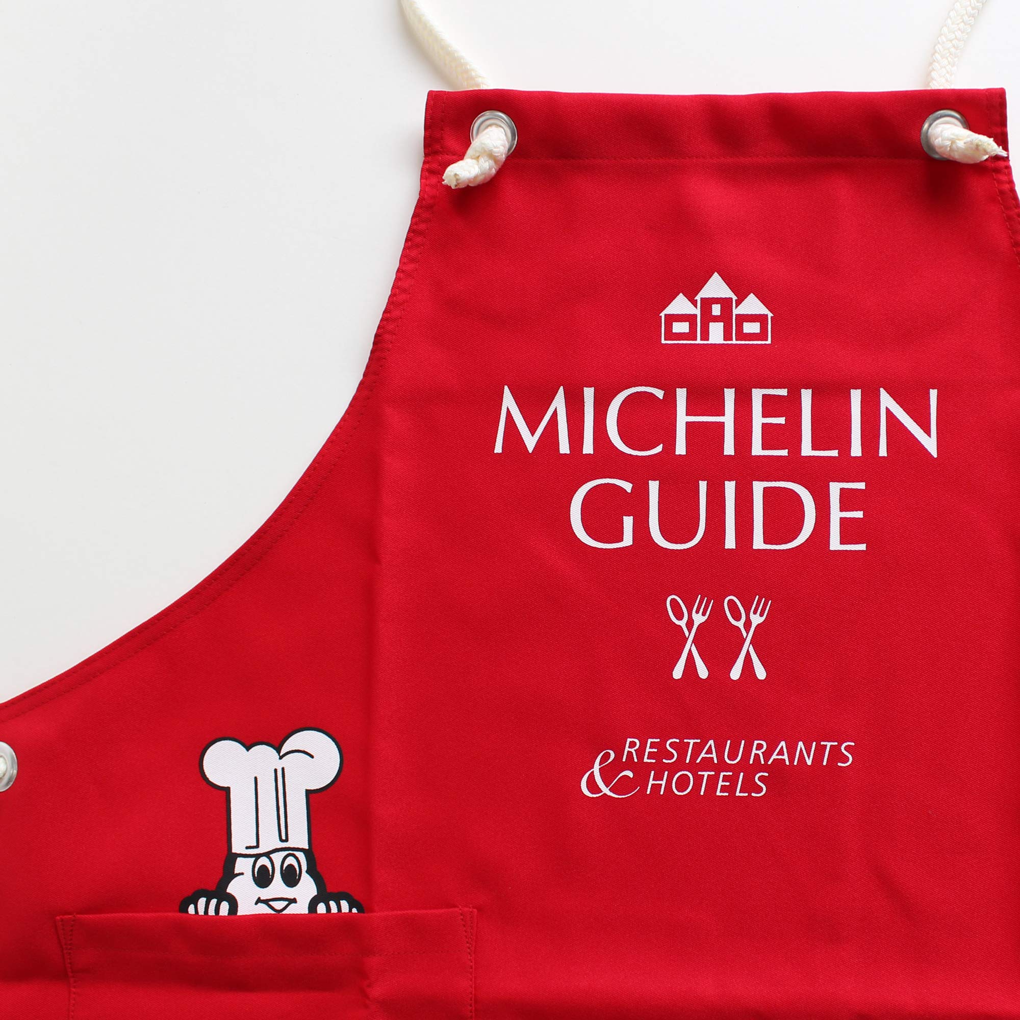 Amazon.co.jp: [ミシュラン] エプロン Apron Red guide レッド M